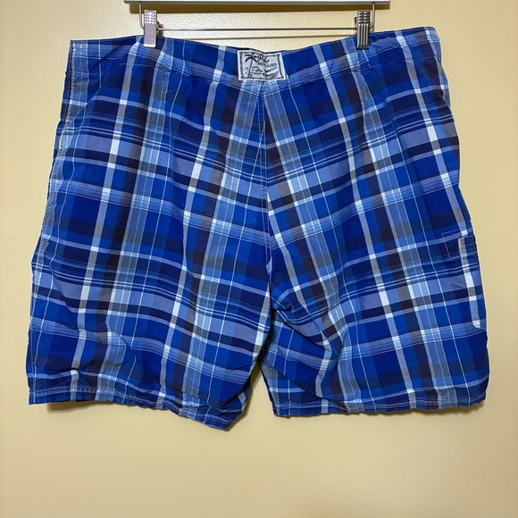 Polo Ralph Lauren Swimwear Madras Plaid Swim Shorts Men 40 Blue Board Shorts - Picture 6 of 10